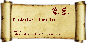 Miskolczi Evelin névjegykártya
